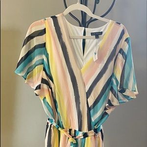 Lane Bryant Watercolor Strip Dress